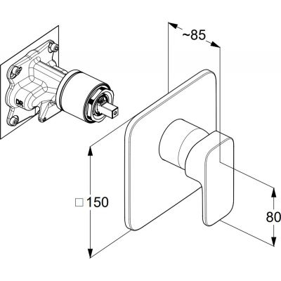 Kludi Renon bateria prysznicowa podtynkowa biała 427555375