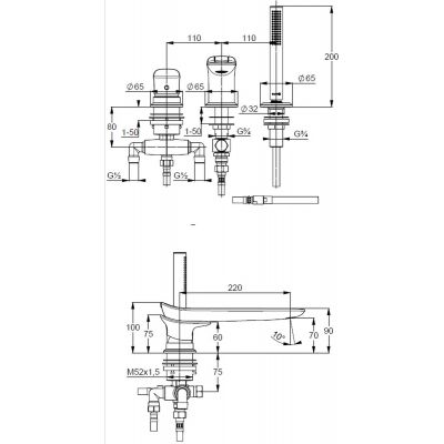 Kludi Ambienta bateria wannowo-prysznicowa 3-otworowa chrom 534470575