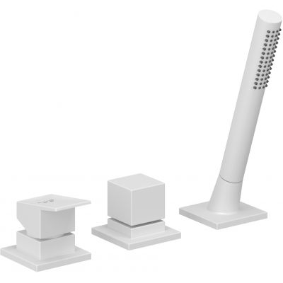 Kludi Decus bateria wannowo-prysznicowa nawannowa biały mat 544475375