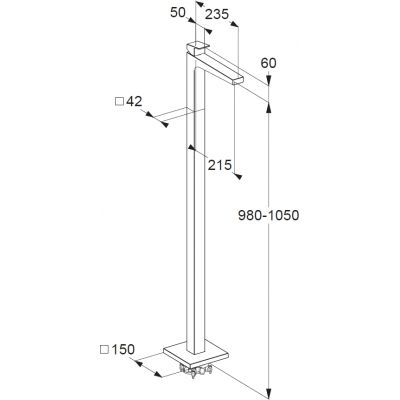Kludi Decus bateria umywalkowa podłogowa biały mat 545955375