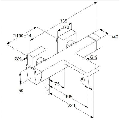 Kludi Decus bateria wannowo-prysznicowa ścienna złota 54691N075