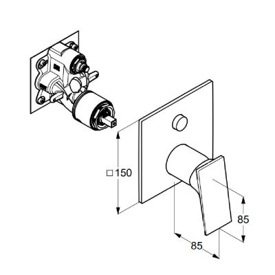 Kludi Decus bateria wannowo-prysznicowa podtynkowa biała 547595375