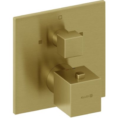 Kludi Decus bateria wannowo-prysznicowa podtynkowa termostatyczna złota szczotkowana 54810N075