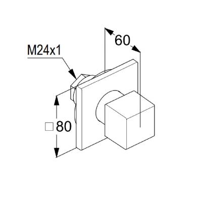 Kludi Decus element zewnętrzny zaworu podtynkowego czarny mat 548163975