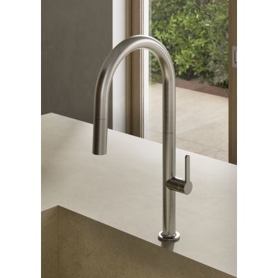 Kludi Aurea bateria kuchenna stojąca nikiel szczotkowany 55852N575