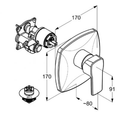 Kludi Q-Beo bateria prysznicowa podtynkowa 506550565