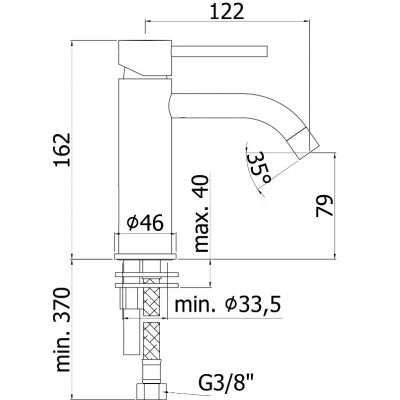 Kronenbach Lima 2.0 bateria umywalkowa stojąca chrom 100.1010CRKB