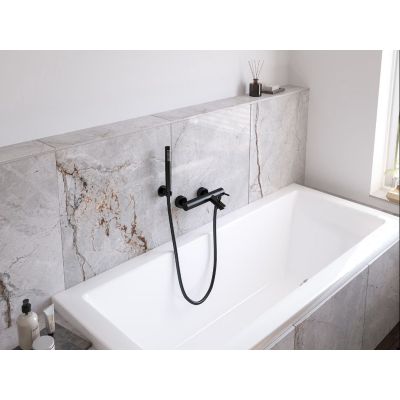 Kronenbach Lima 2.0 Black bateria wannowo-prysznicowa ścienna czarny mat 100.1100SMKB