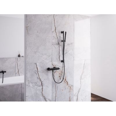 Kronenbach Lima 2.0 Black bateria prysznicowa ścienna czarny mat 100.1220SMKB