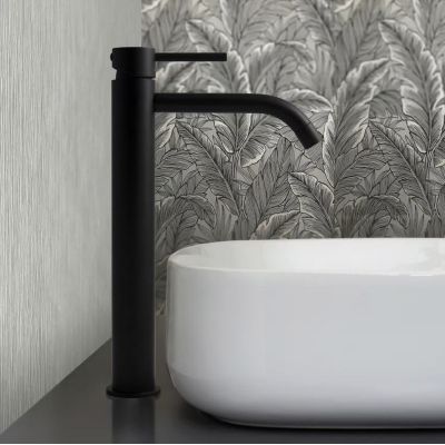 Kronenbach Lima 2.0 Black bateria umywalkowa stojąca wysoka czarny mat 100.1710SMKB