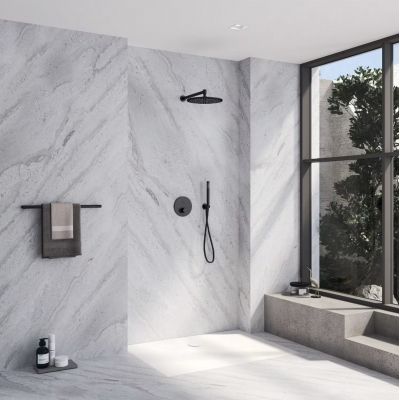 Kronenbach Smart Push bateria prysznicowa podtynkowa czarny mat 19043001SM