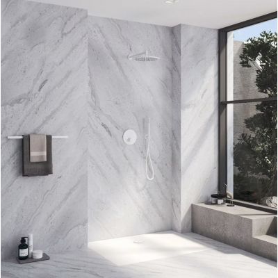 Kronenbach Radia bateria wannowo-prysznicowa podtynkowa biały mat 19043002WM