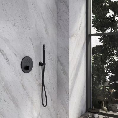 Kronenbach Smart Push bateria wannowo-prysznicowa podtynkowa czarny mat 19043003SM