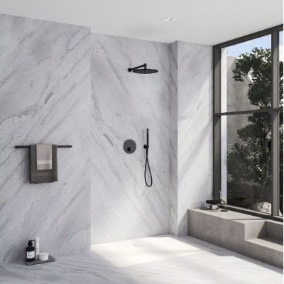 Kronenbach Smart Push bateria wannowo-prysznicowa podtynkowa czarny mat 19043003SM