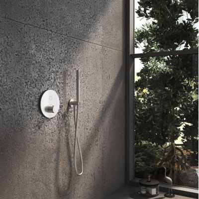 Kronenbach Smart Push bateria prysznicowa podtynkowa termostatyczna stal 19044001ES