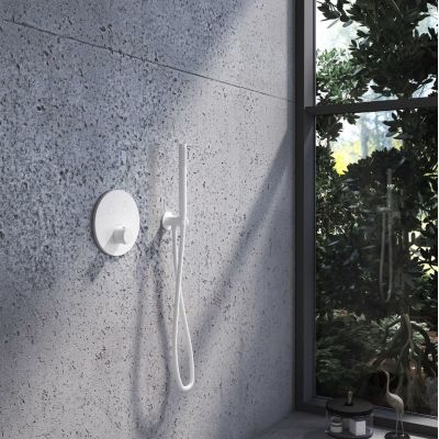 Kronenbach Smart Push bateria wannowo-prysznicowa podtynkowa termostatyczna biały mat 19044002WM