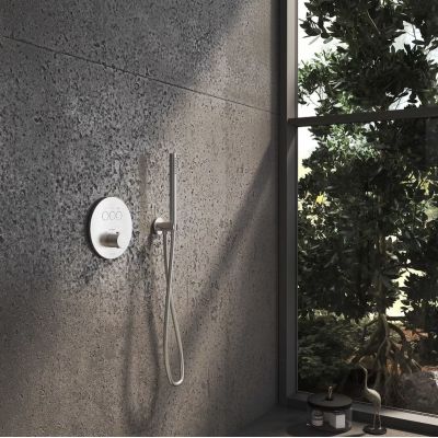 Kronenbach Smart Push bateria wannowo-prysznicowa podtynkowa termostatyczna stal 19044003ES