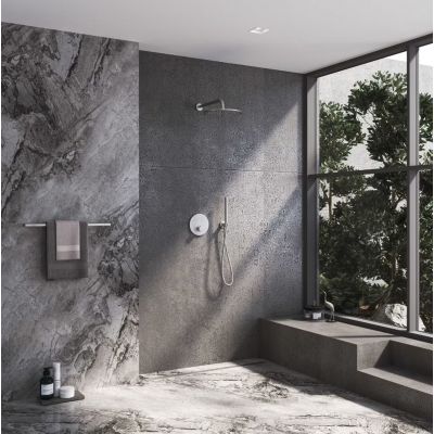 Kronenbach Smart Push bateria wannowo-prysznicowa podtynkowa termostatyczna stal 19044003ES