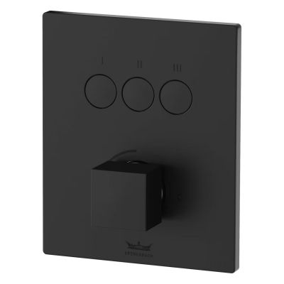 Kronenbach Smart Push bateria wannowo-prysznicowa podtynkowa czarny mat 19045003SM