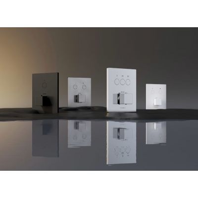 Kronenbach Smart Push bateria wannowo-prysznicowa podtynkowa termostatyczna czarny mat 19046002SM