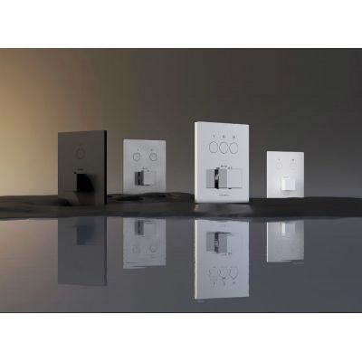 Kronenbach Smart Push bateria wannowo-prysznicowa podtynkowa termostatyczna czarny mat 19046003SM