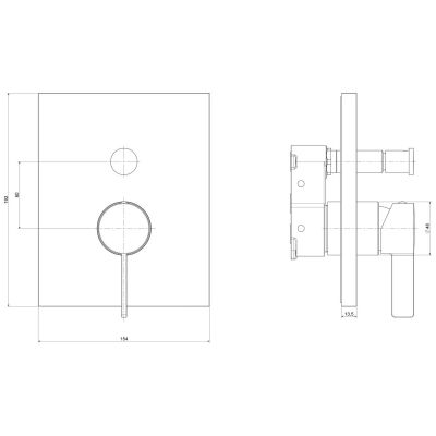 Kronenbach Krona 2.0 bateria wannowo-prysznicowa podtynkowa chrom 51172010182 KB