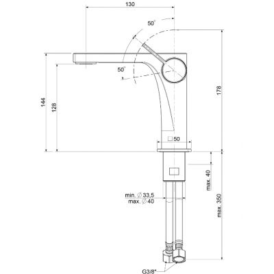 Kronenbach Krona 2.0 bateria umywalkowa stojąca chrom 62213121211KB