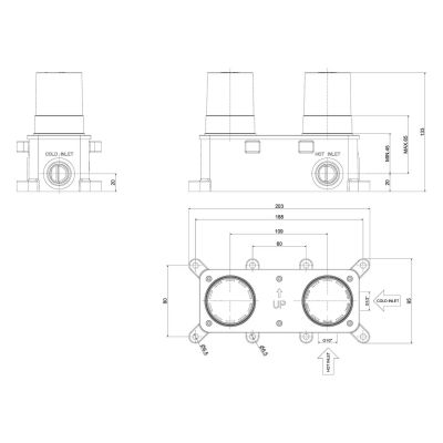 Kronenbach Kronbox element podtynkowy baterii umywalkowej KB100100NU