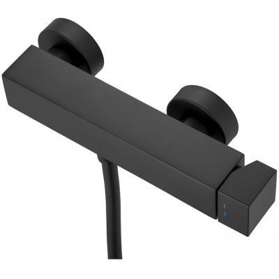 Kronenbach Quara 3.0 Black bateria prysznicowa ścienna czarny mat KB100360C11