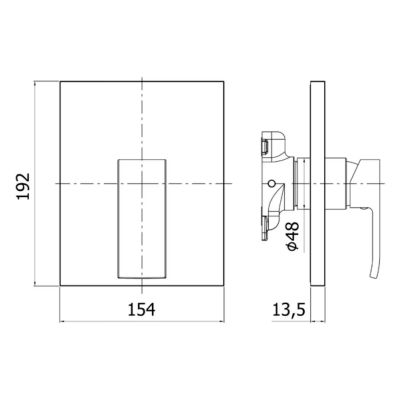Kronenbach Quara 3.0 bateria prysznicowa podtynkowa chrom KB100361C10