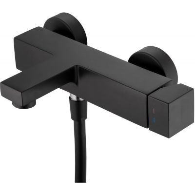 Kronenbach Quara 3.0 Black bateria wannowo-prysznicowa ścienna czarny mat KB100363C11