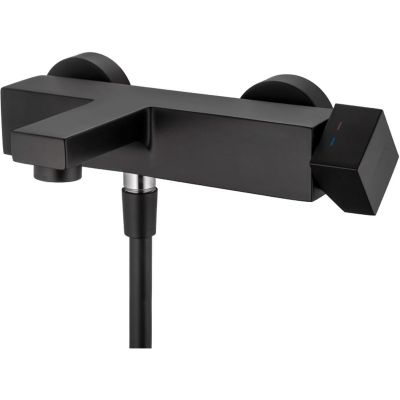 Kronenbach Quara 3.0 Black bateria wannowo-prysznicowa ścienna czarny mat KB100363C11