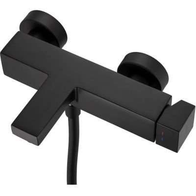 Kronenbach Quara 3.0 Black bateria wannowo-prysznicowa ścienna czarny mat KB100363C11