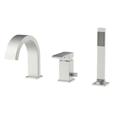 Kronenbach Quara 3.0 bateria wannowo-prysznicowa 3-otworowa stal KB100366C15