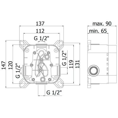 Kronenbach Universal element podtynkowy baterii 01800180 KB