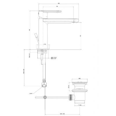 Kronenbach Plana 2.0 bateria umywalkowa stojąca chrom 3092273KBN
