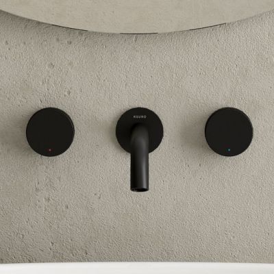 Ksuro 01 bateria umywalkowa podtynkowa czarny mat 10002030