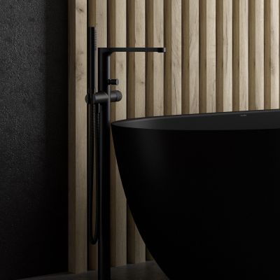 Ksuro 02 bateria wannowo-prysznicowa wolnostojąca czarny mat 13005030