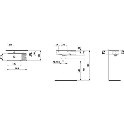 Laufen Val umywalka 60x31,5 cm prostokątna biała H8152850001091