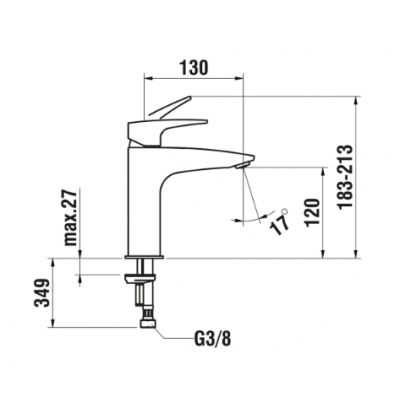 Laufen Laurin bateria umywalkowa stojąca chrom HF500704100000