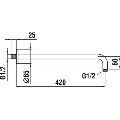 Laufen ramię ścienne złoty mat HF960109462001