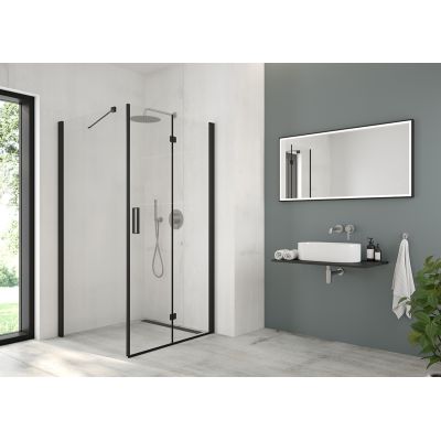 Oltens Langan 60 uniwersalny 2w1 odpływ prysznicowy liniowy 60 cm z kołnierzem czarny mat 30005300