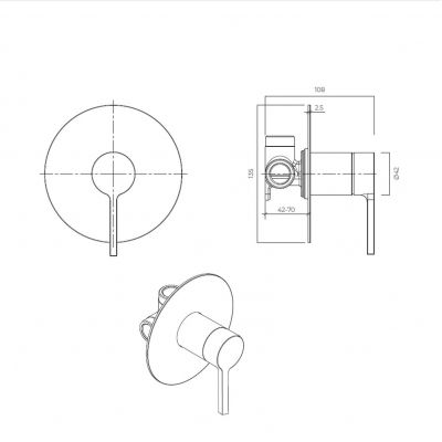 Zestaw Oltens Rann bateria prysznicowa podtynkowa z zestawem prysznicowym Ume Hvita chrom 36631100