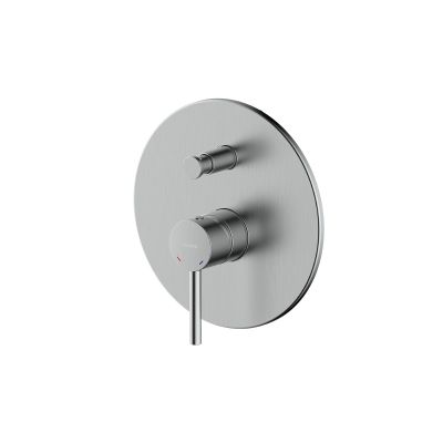 Zestaw Oltens Molle bateria wannowo-prysznicowa podtynkowa z deszczownicą 30 cm Vindel i kompletem prysznicowym Ume nikiel 36600910