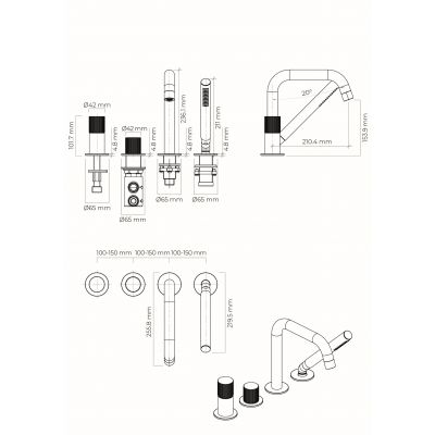 Oltens Hamnes bateria wannowo-prysznicowa nawannowa chrom 34202100