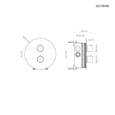 Zestaw Oltens Katla zestaw wannowo-prysznicowy podtynkowy termostatyczny chrom 36610100