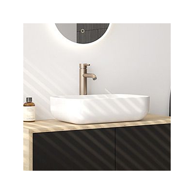 Oltens Josen umywalka 50x39,5 cm nablatowa z powłoką SmartClean biała 40805000