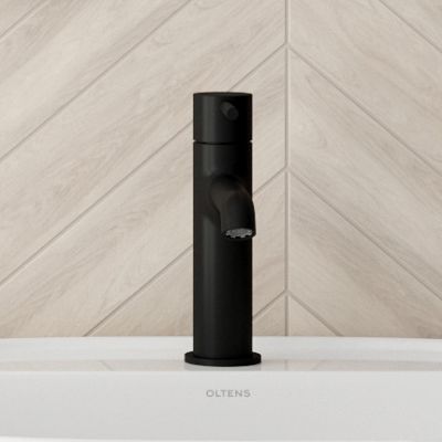 Oltens Molle Slim bateria umywalkowa stojąca czarny mat 32203300