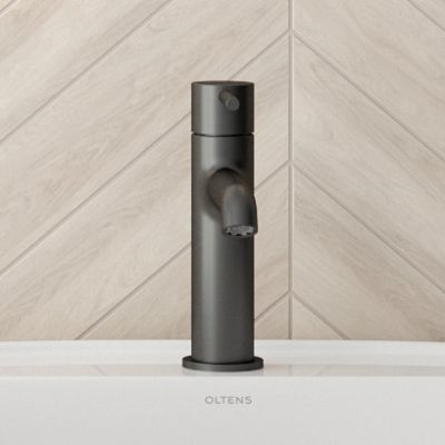 Oltens Molle Slim bateria umywalkowa stojąca grafit 32203400