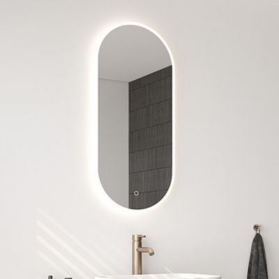 Oltens Nordlis lustro 40x90 cm owalne z oświetleniem z przodu z matą grzewczą 64103000